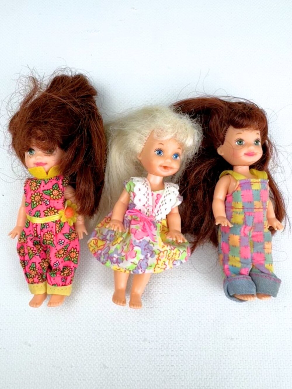 90s Kelly/Chelsie Dolls with Outfits Lot of 3 Vintage Barbie Mattel